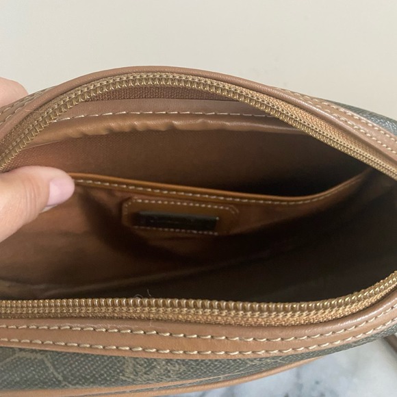 Christian Dior Vintage Crossbody Bag Brown Honeycomb Monogram Coated Canvas - Picture 2 of 12